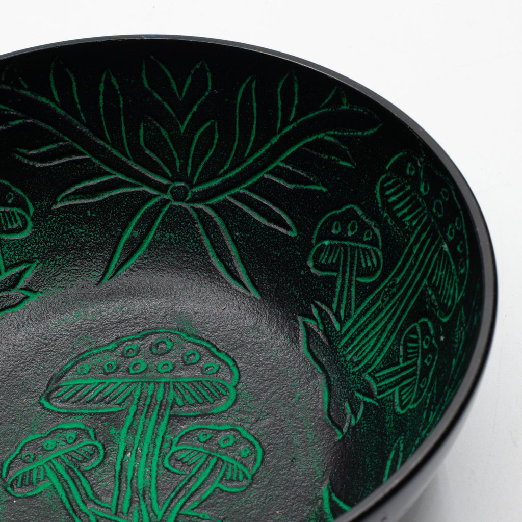 Handmade Magic Mushroom Singing Bowl  Green
