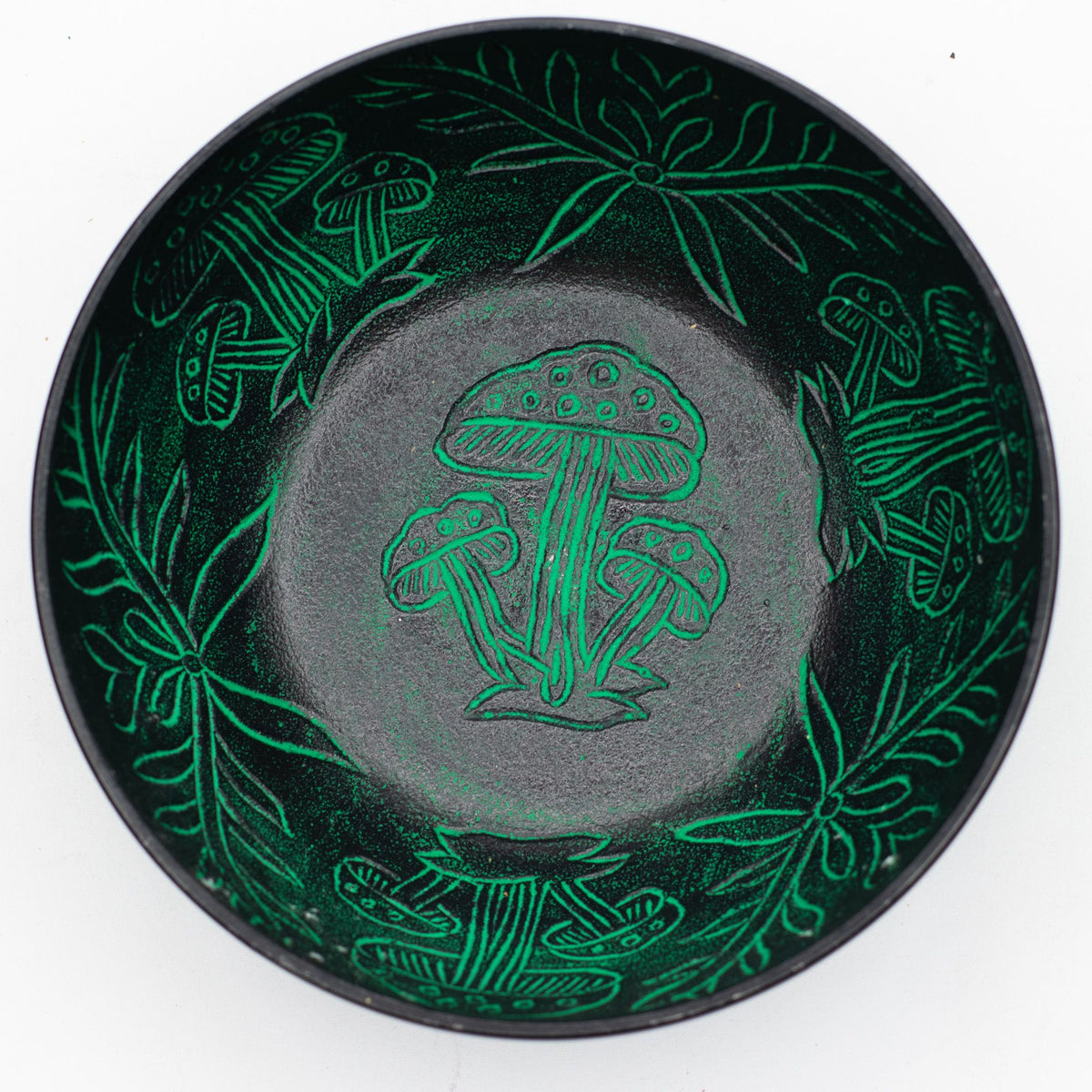 Handmade Magic Mushroom Singing Bowl  Green