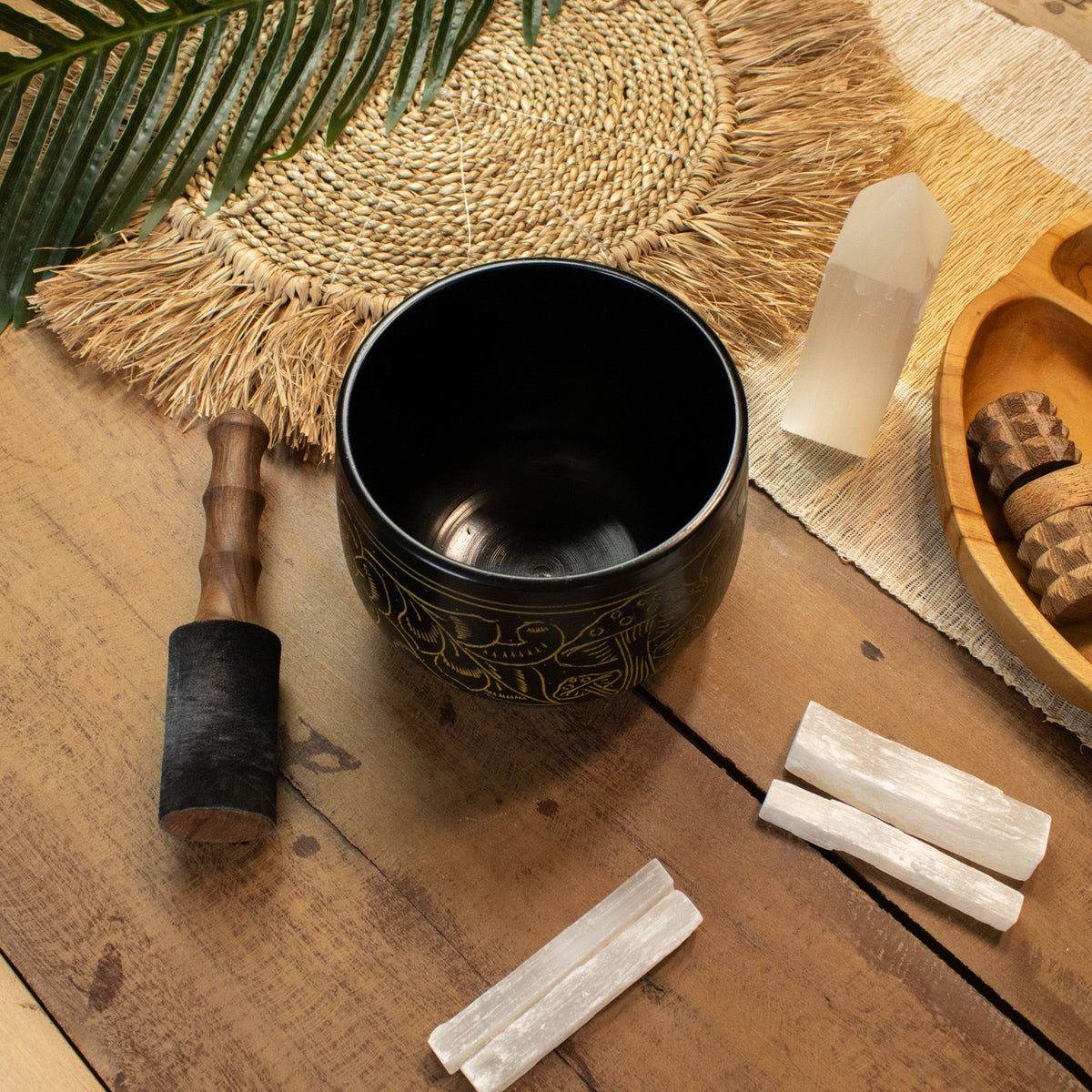 Handmade Magic Mushroom Cauldron Singing Bowl Yellow