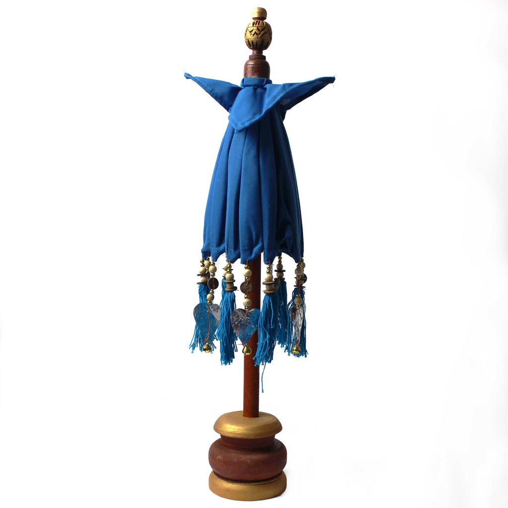 Bali Decor Parasol, Turquoise Cotton (40cm)