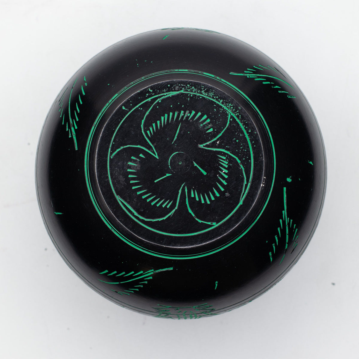Handmade Magic Mushroom Cauldron Singing Bowl Green