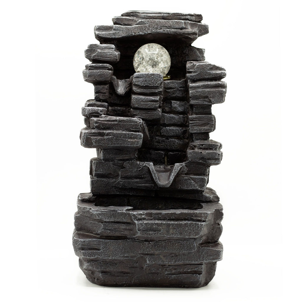 Slab Rocks & Crystal Ball Tabletop Water Feature
