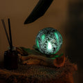 DriftGlow Lamp Emerald Crackle Shade