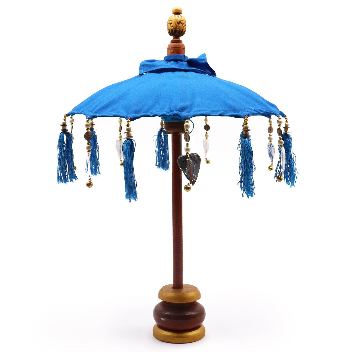 Bali Decor Parasol, Turquoise Cotton (40cm)