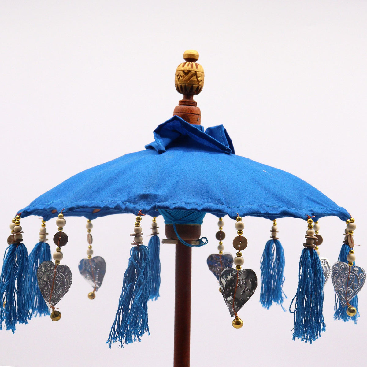 Bali Decor Parasol, Turquoise Cotton (40cm)