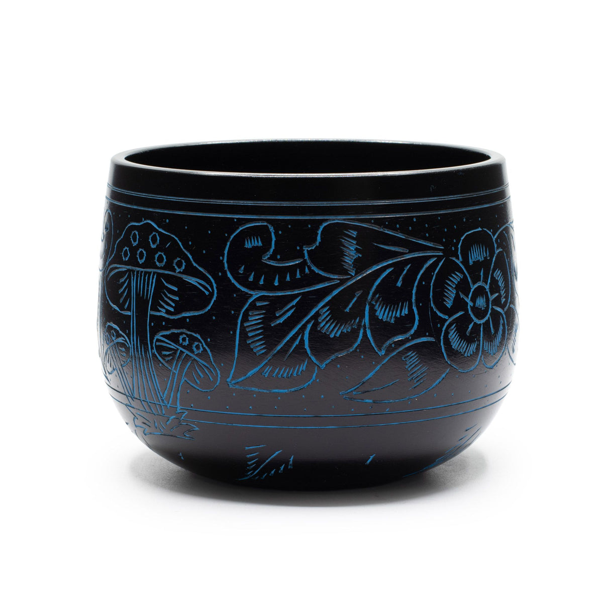 Handmade Magic Mushroom Cauldron Singing Bowl Blue