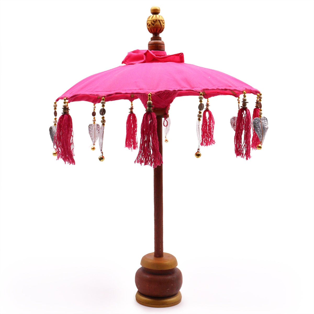 Bali Decor Parasol, Pink Cotton (40cm)