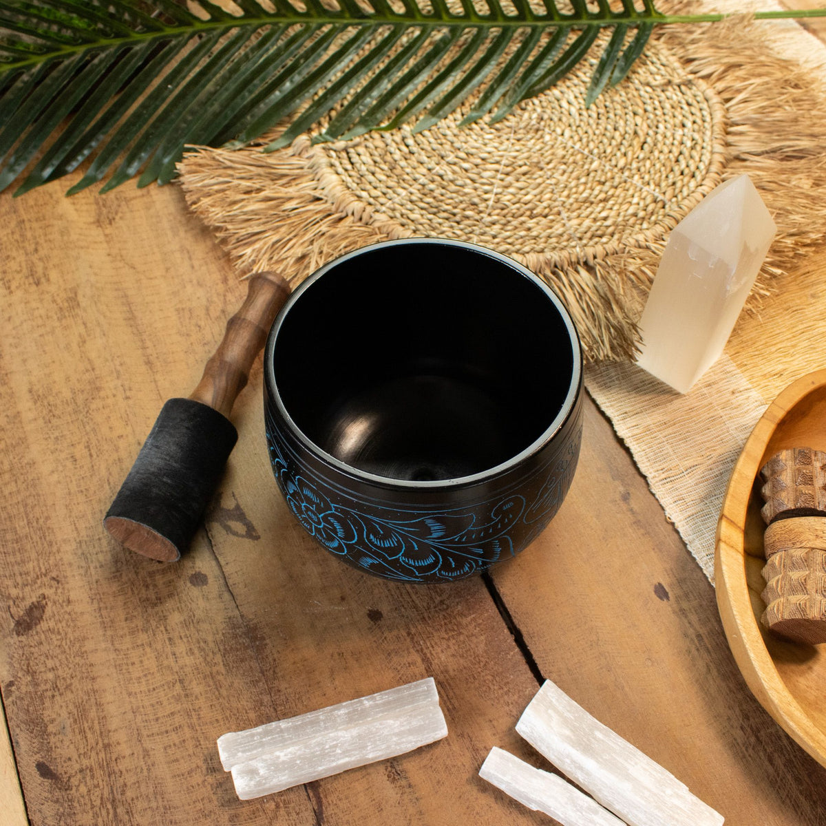 Handmade Magic Mushroom Cauldron Singing Bowl Blue